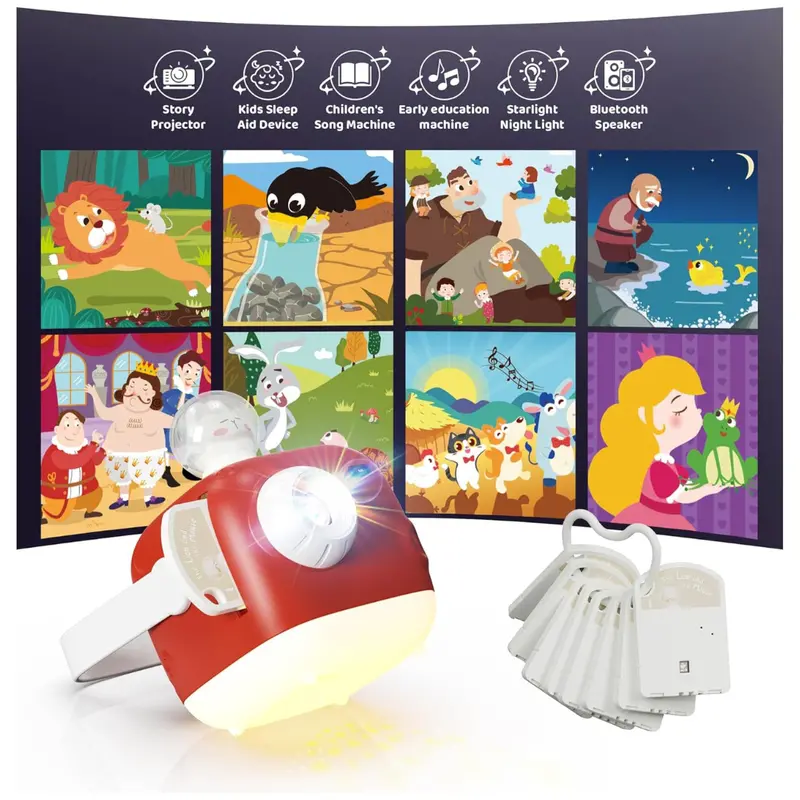 Bluetooth Storybook Projector & Nightlight For Kids With 8 Classic Tales 1