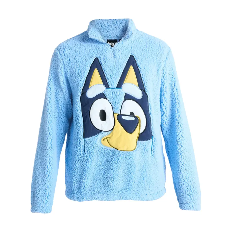 Bluey Men's Plush Fleece Quarter-Zip Sweatshirt 1