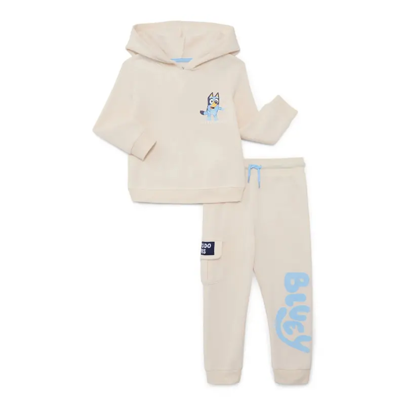 Bluey Toddler Boys' Front Back Graphic Hoodie And Jogger Pants Set 1
