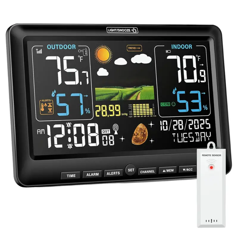 Bluson Weather Station Wireless Indoor Outdoor Thermometer 1
