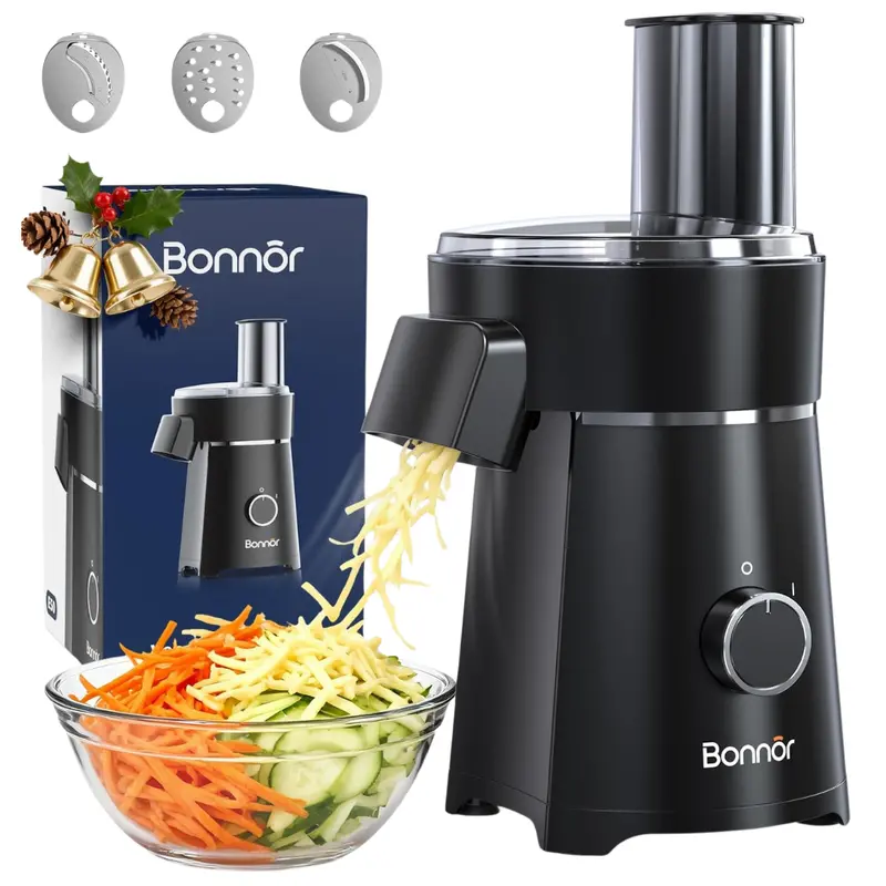 Bonnor 200W 3-In-1 Electric Cheese Grater With Salad Shooter 1