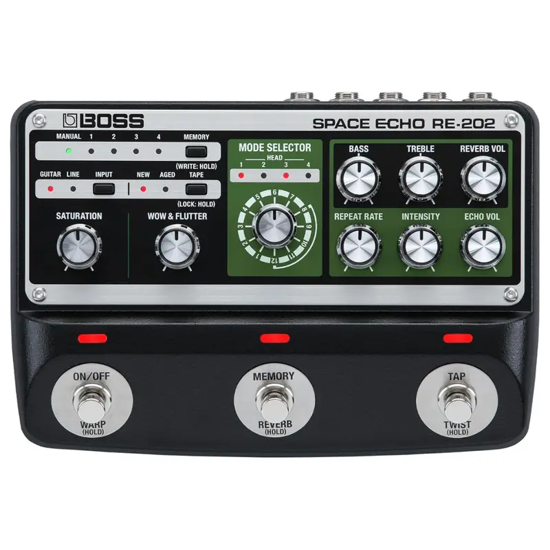 Boss Re-202 Space Echo Tape Echo Delay Reverb Effects Pedal 1