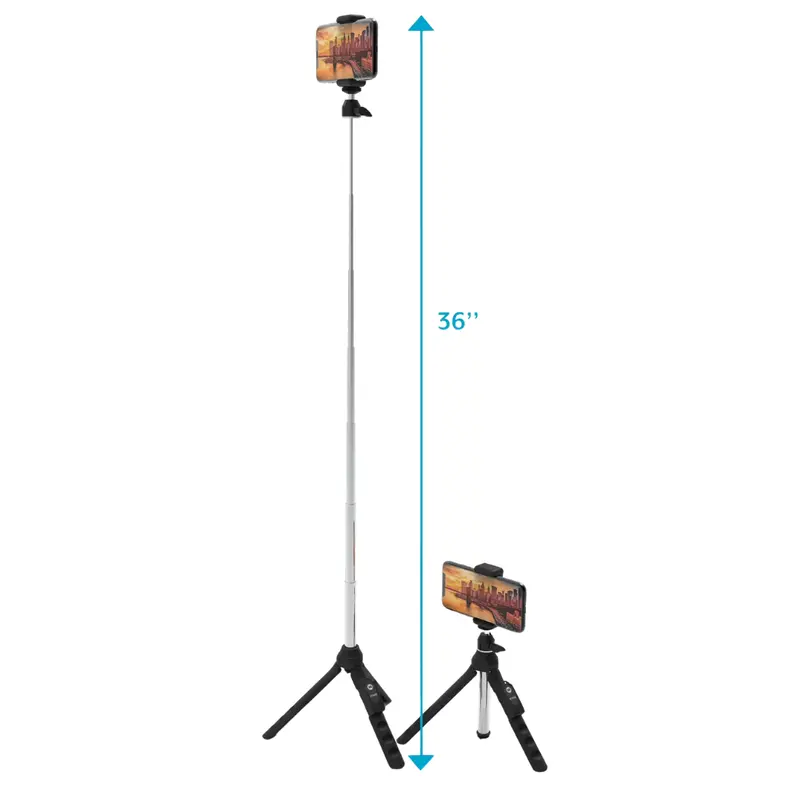 Bower 6-In-1 Multi Selfie Tripod W/ Smartphone & Gopro Mount 1
