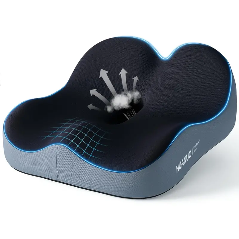 Breathable Coccyx Office Seat Cushion For Tailbone Support 1