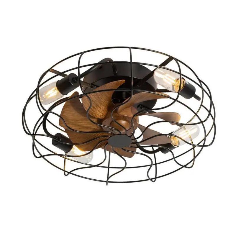Breezary 19" Indoor Ceiling Fan With Metal Light Kit & Remote Control 1