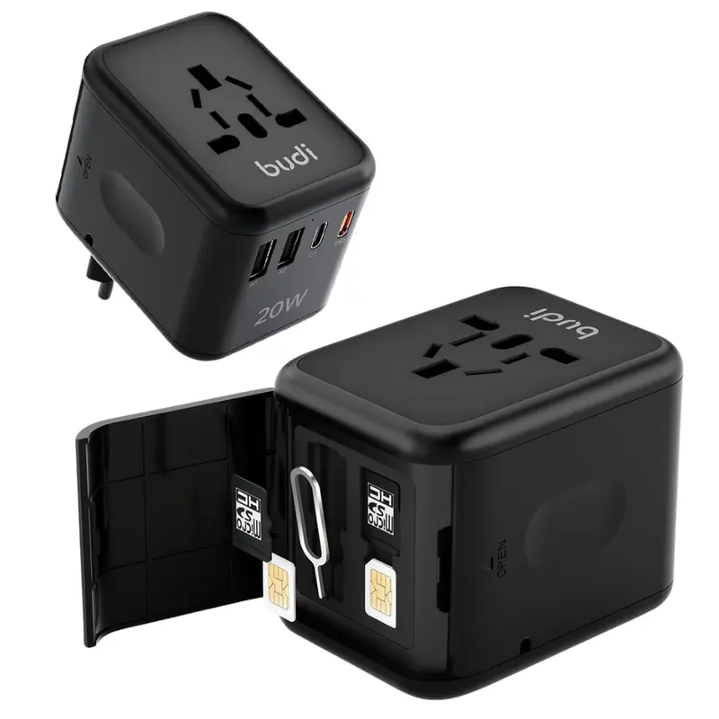 Budi European Tavel Plug Adapter 1