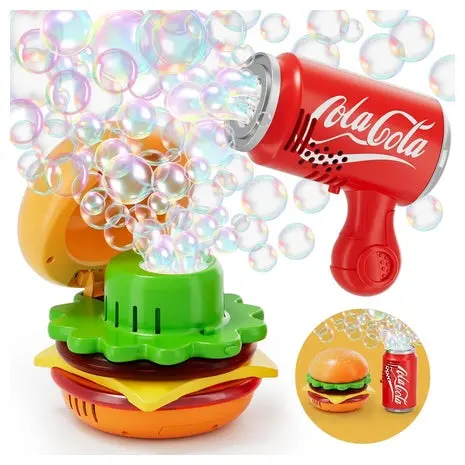 Burger & Cola Bubble Machine Combo With Bubble Gun 1