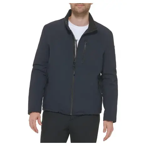 Calvin Klein Men's Navy Soft Shell Jacket With Sherpa Lining 1