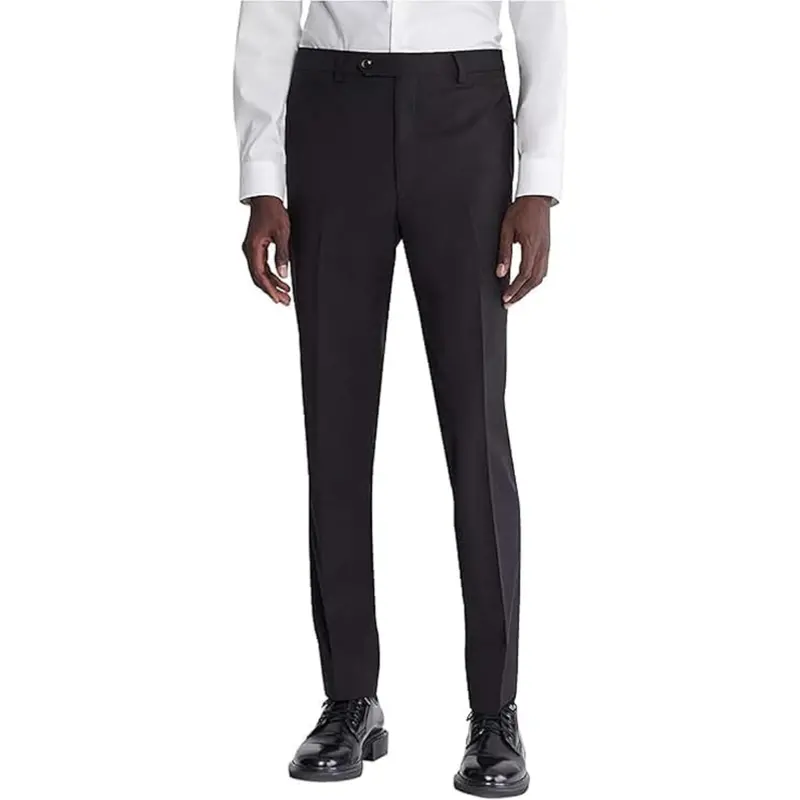 Calvin Klein Men's Skinny Fit Stretch Dress Pant (Black) 1