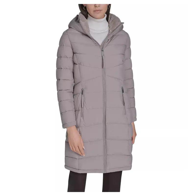 Calvin Klein Women's Hooded Puffer Coat (Various) 1