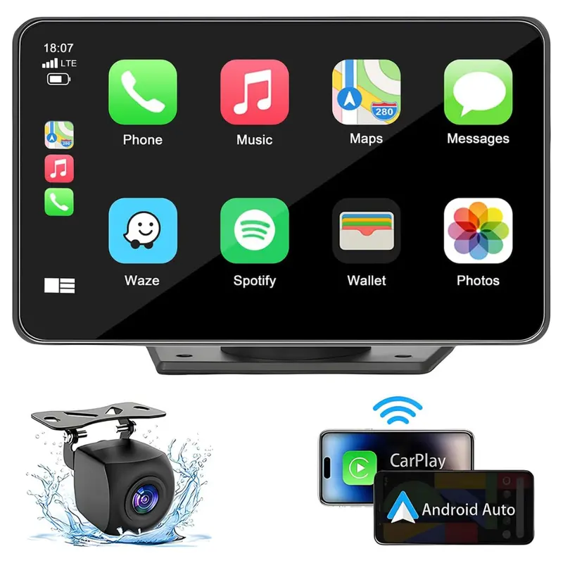 Capapro 7" Touch Screen Hd Portable Wireless Carplay 1