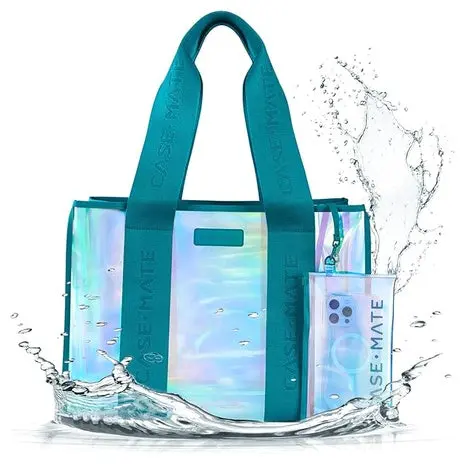 Case-Mate Jelly Tote Iridescent Waterproof Tote Bag With Phone Pouch 1