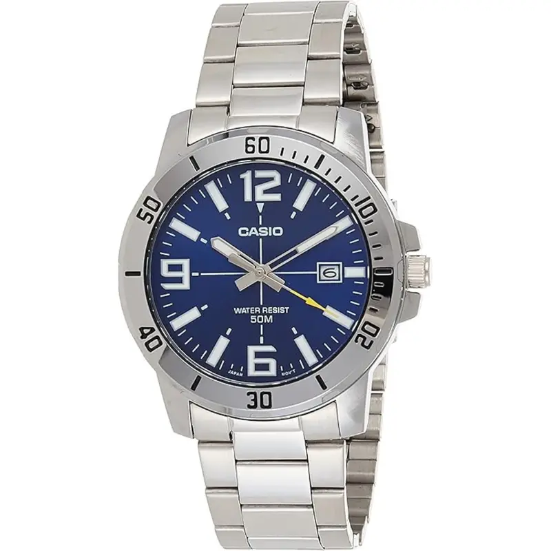 Casio Men's Diver Style Stainless Steel Watch (Blue Dial) 1