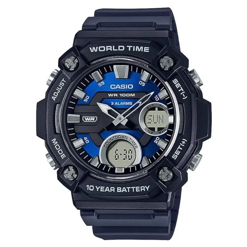 Casio Men's Heavy Duty Analog-Digital World Time Watch 1