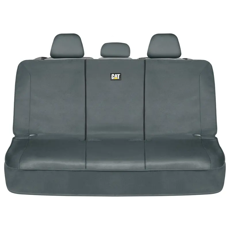 Cat Flexfit Durable Canvas Material Gray Rear Seat Cover 1