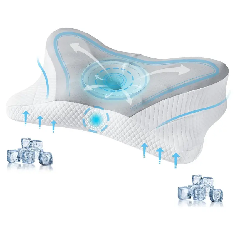 Cervical Cooling Ergonomic Memory Foam Neck Pillows 1