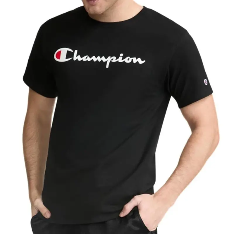 Champion Men's Mid-Weight Script Logo Cotton T-Shirt (Various Sizes) 1