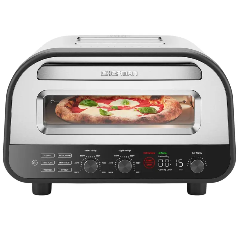 Chefman 12" Indoor Electric Pizza Maker Oven W/ Stone & Peel 1