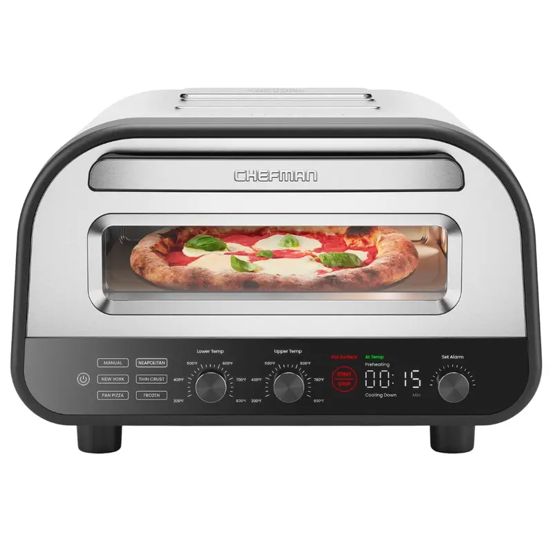 Chefman 12" Indoor Electric Pizza Maker Oven With Stone And Peel 1