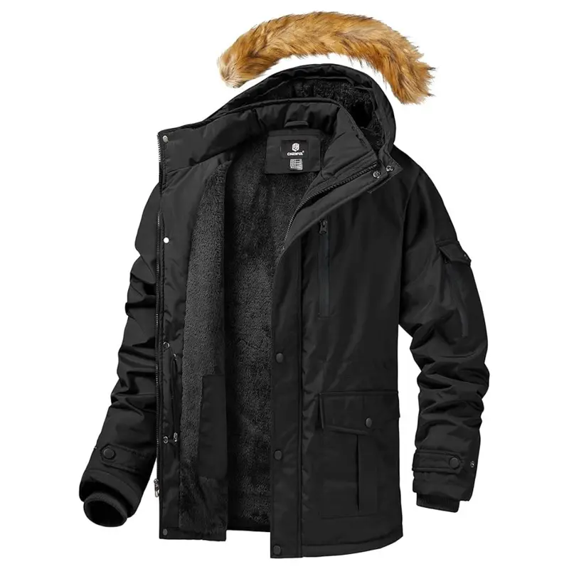 Chexpel Men's Winter Jacket Puffy Parka Coat 1