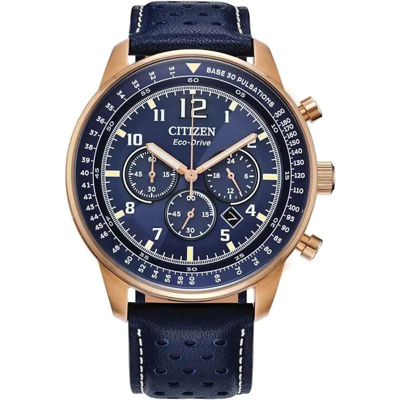 Citizen Men's 44Mm Eco-Drive Chronograph Blue Dial Watch 1