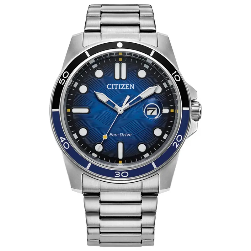 Citizen Mens Marine 1810 Eco-Drive Blue Dial Watch (Aw1810-85L) 1