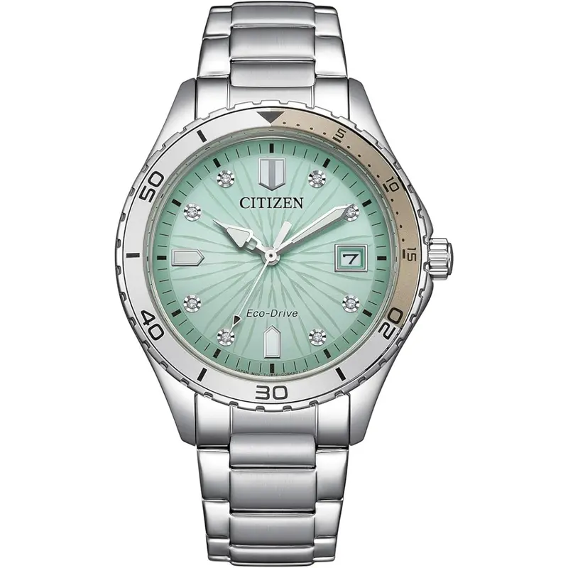 Citizen Women's Eco-Drive Crystal Weekender Silver-Tone Watch 1
