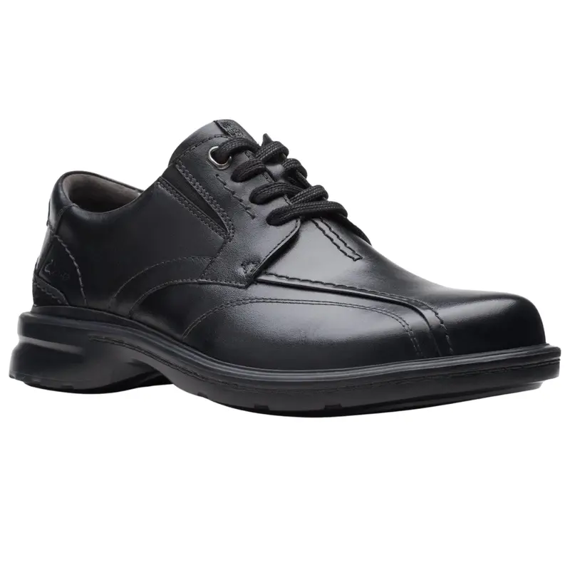 Clarks Men's Gessler Lace Oxford (Black Leather) 1