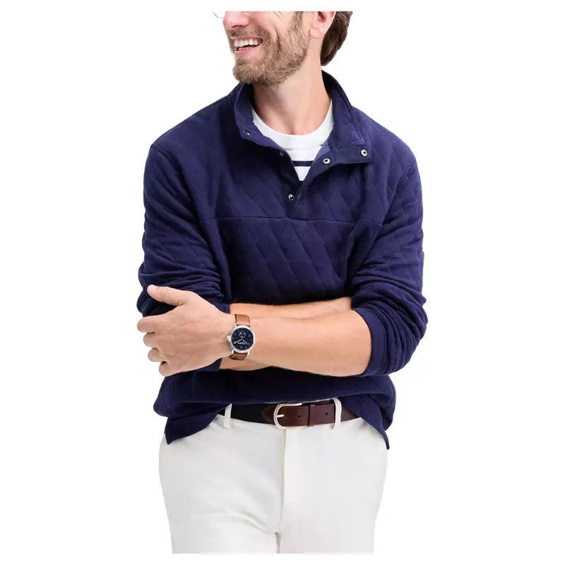 Club Room Men's Quilted Snap Mock Neck Sweater 1