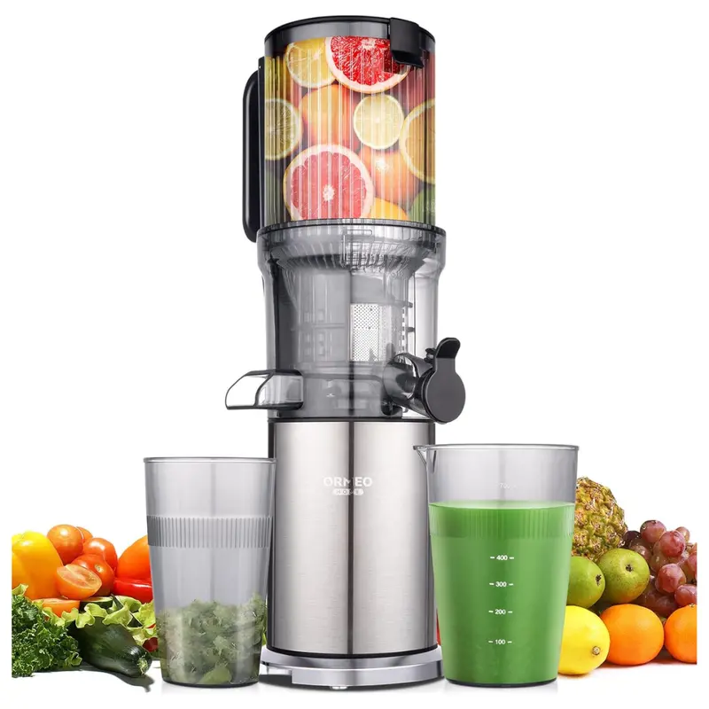 Cold Press Stainless Steel Masticating Juicer Machine W/ 5.0" Large Feed Chute 1