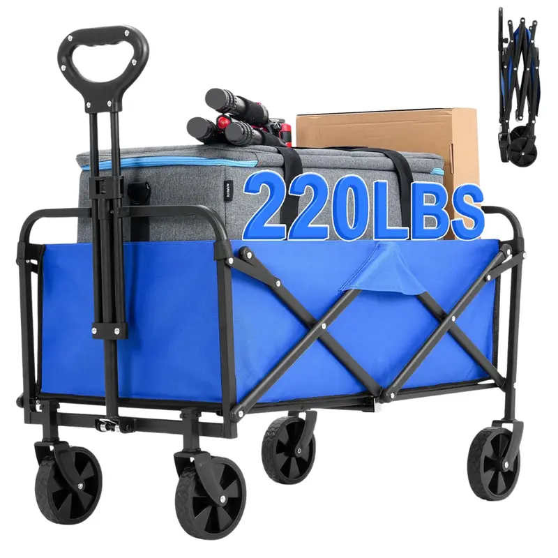 Collapsible Foldable Wagon Carts With Wheels 1