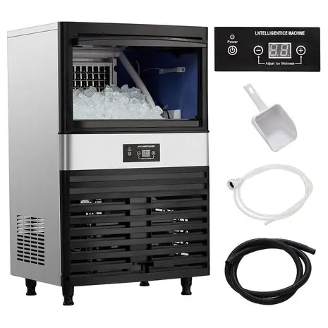 Commercial Ice Maker 90 Lbs/24H With 33-Lb Storage 1