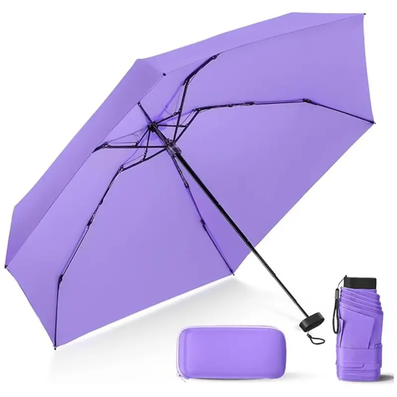 Compact Lightweight Mini Travel Umbrella With Case (Various) 1