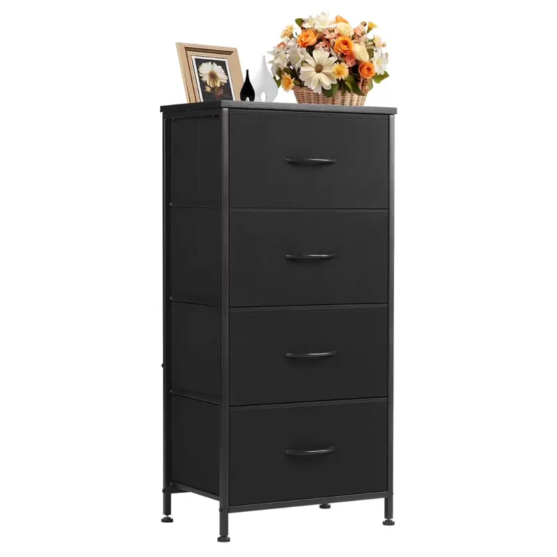 Concetta Wide Chest 4 Drawer Dresser With Wood Top 1