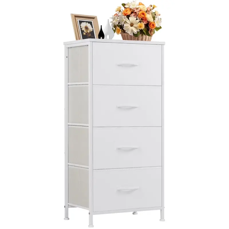 Concetta Wide Chest 4 Drawer Dresser With Wood Top 1