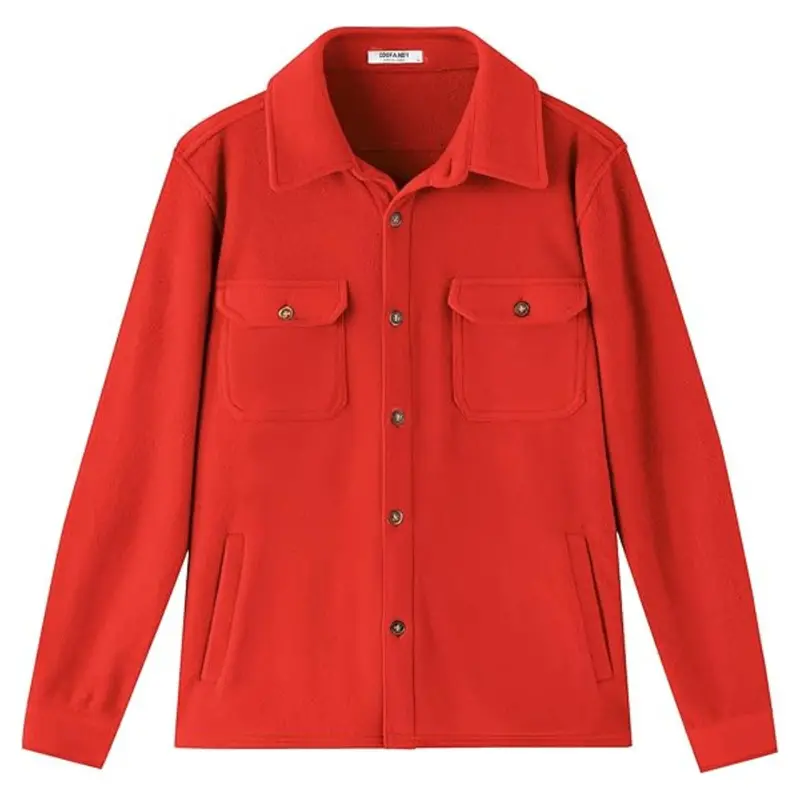 Coofandy Men's Long Sleeve Button Up Fleece Jacket 1