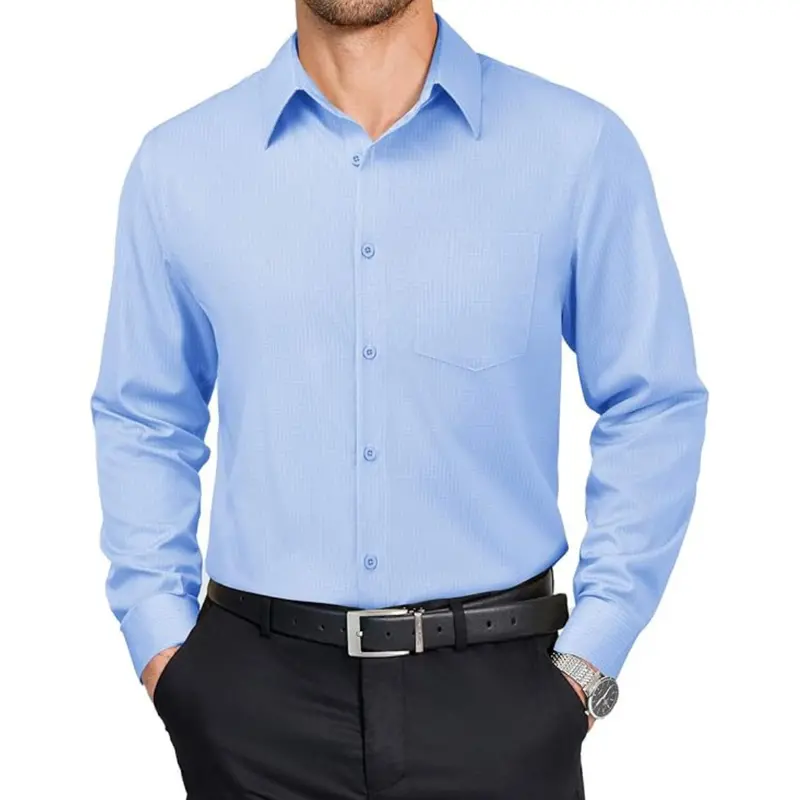 Coofandy Men's Long Sleeve Plaid Casual Stretch Dress Shirts (Various) 1