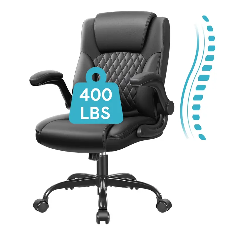 Coolhut High Back Executive Leather Office Chair (Black) 1