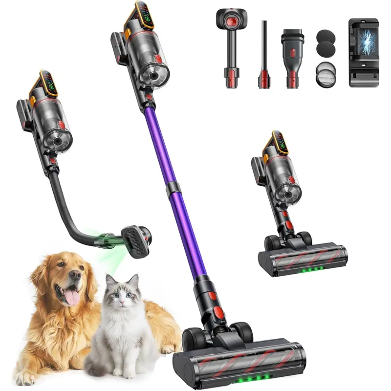 Cordless 50Kpa/600W/65Mins Stick Vacuum Cleaners 1