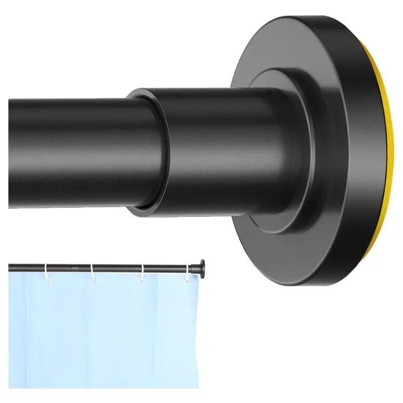 Corklatta Adjustable 31"- 80" Spring Tension 1" Shower Curtain Rod 1