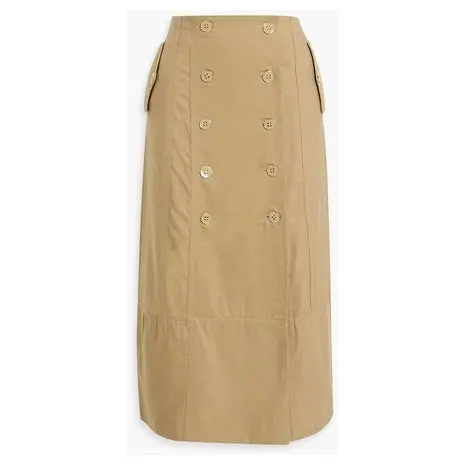 Cotton Blend Midi Skirt 1