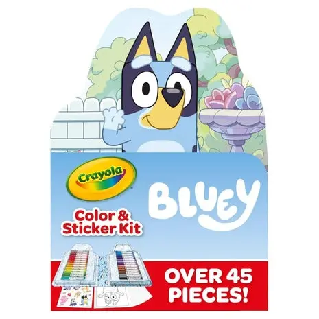 Crayola Kids' Bluey Coloring Book & Sticker Art Kit 1