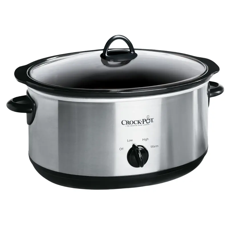 Crock-Pot 7Qt Stainless Steel Oval Manual Slow Cooker 1