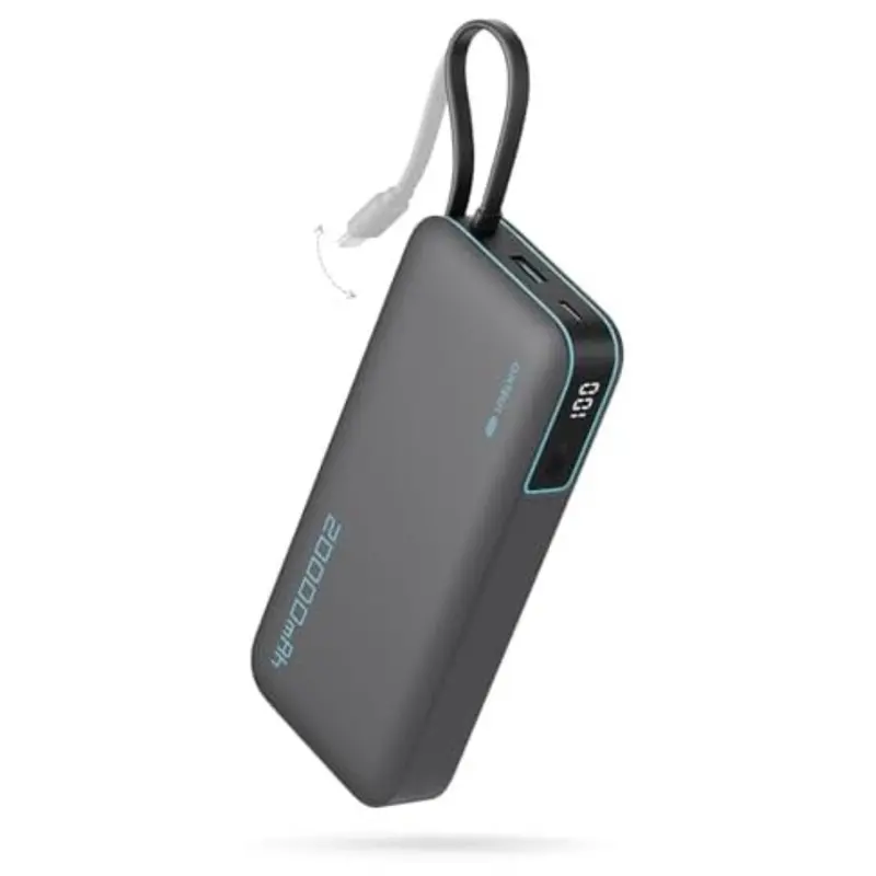 Cuktech 20000Mah 45W Power Bank With Built-In Usb-C Cable 1