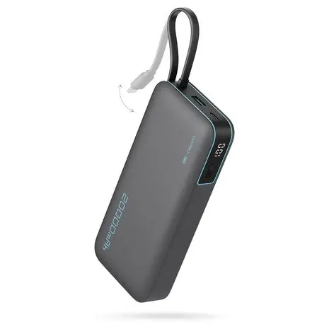 Cuktech 20000Mah 45W Power Bank With Built-In Usb-C Cable 1