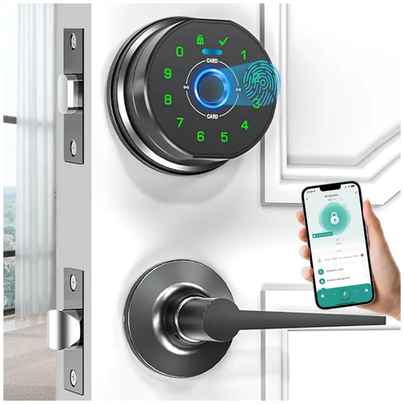Darawf Keyless Entry Door Lock Deadbolt With Handle Set 1