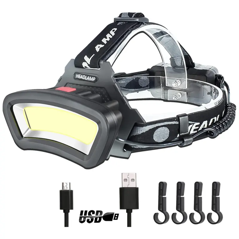 Darkbeam 2000Lm Usb Rechargeable Cob Floodlight Led Headlamp 1