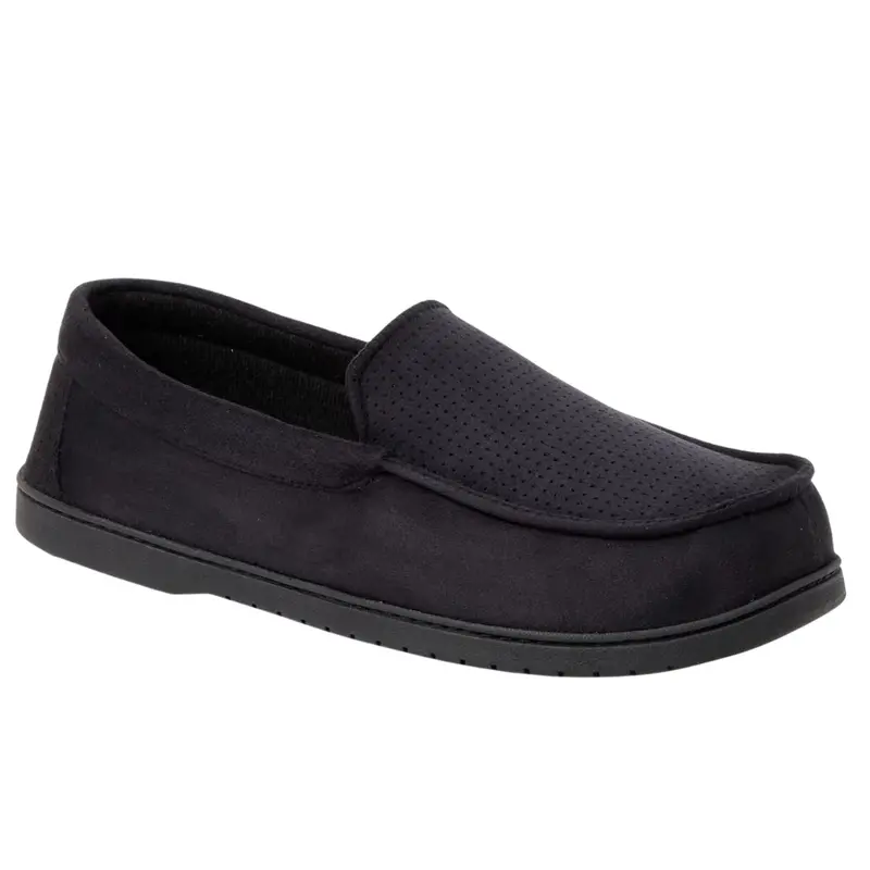 Dearfoams Cozy Comfort Men's Jason Microsuede Moccasin Slippers 1
