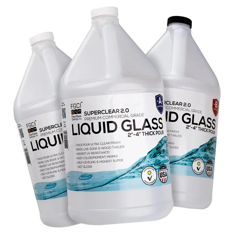 Deep Pour Epoxy Resin Liquid Glass 3 Gallon Kit 1