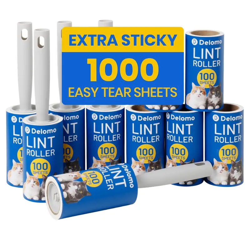 Delomo Lint Roller 1000 Sheets (5 Rollers + 5 Refills) 1